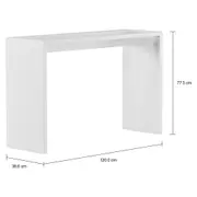 BASE DE APARADOR 1,20 M X 38 CM VETRO - BRANCO - Foto 2