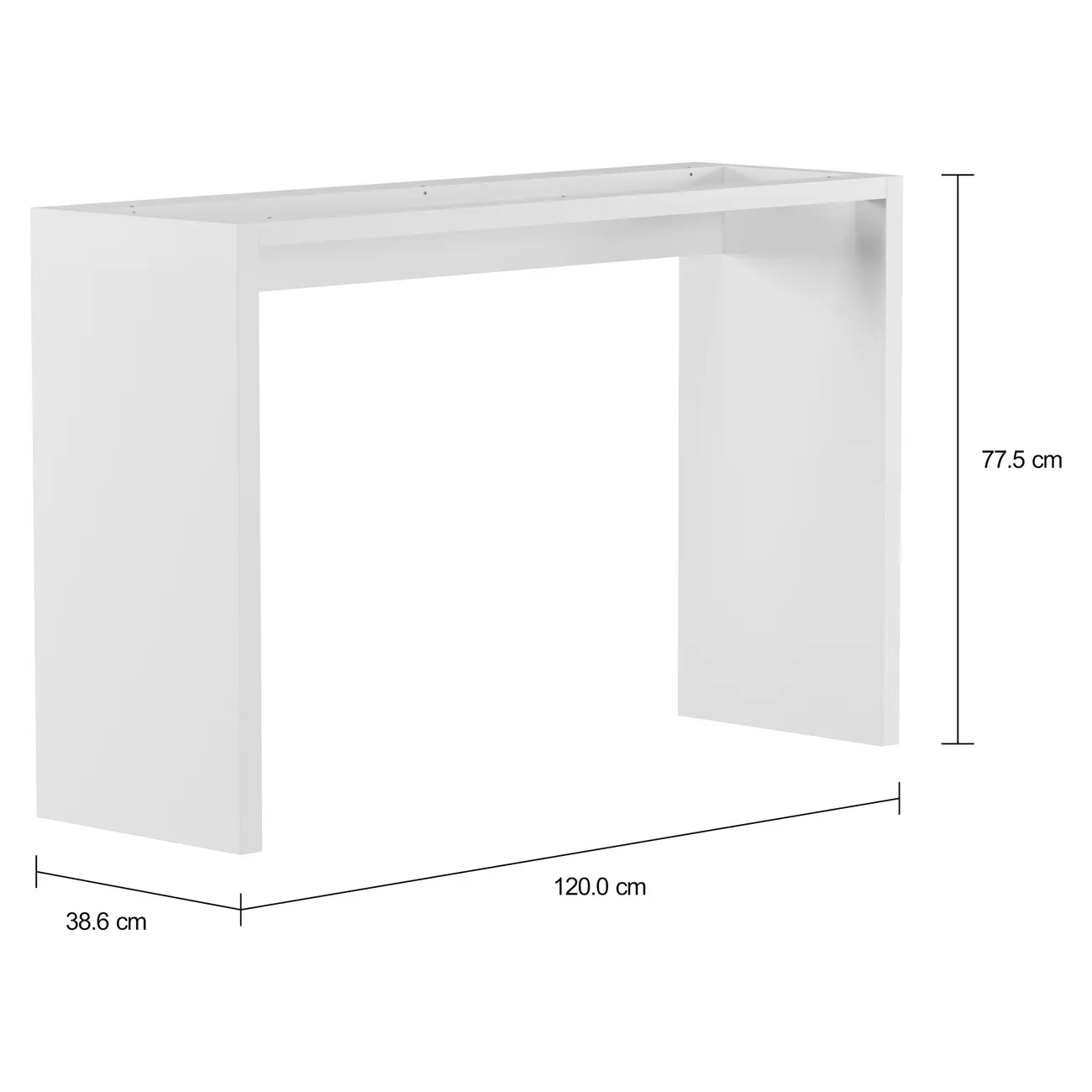 BASE DE APARADOR 1,20 M X 38 CM VETRO - BRANCO - Foto 2