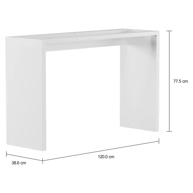 BASE DE APARADOR 1,20 M X 38 CM VETRO - BRANCO - Foto 2