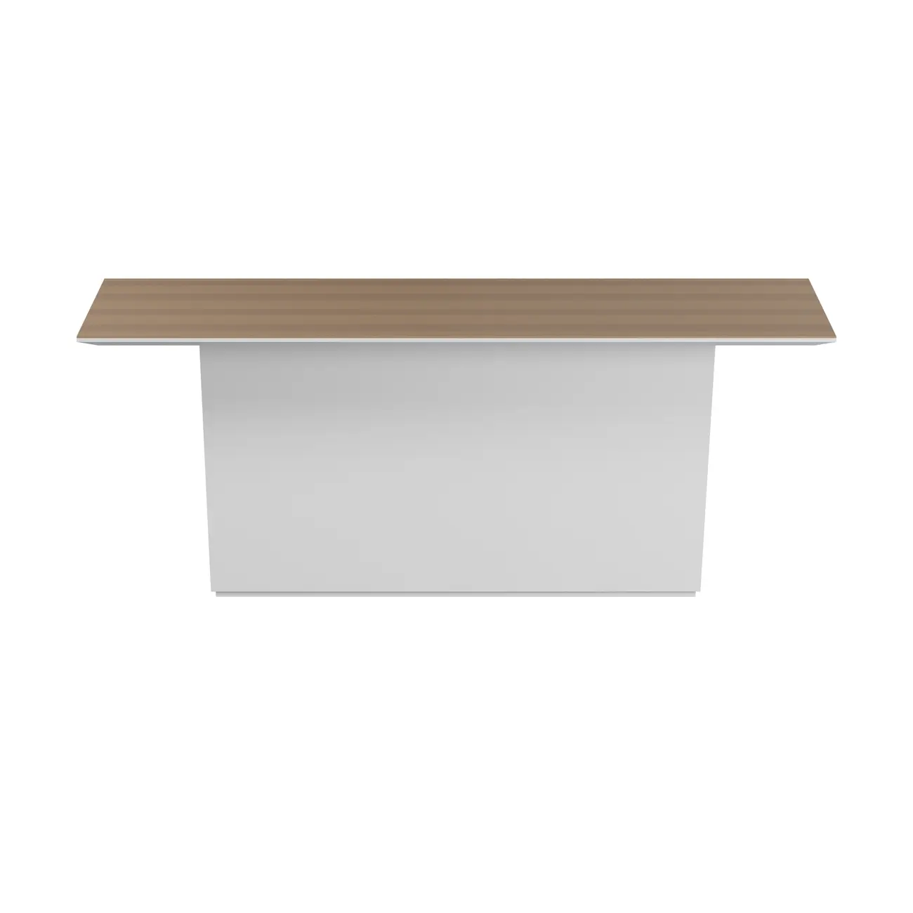 MESA DE JANTAR 2 M X 1,10 M FLOAT WOOD - BRANCO/FREIJÓ - Foto 1