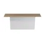 MESA DE JANTAR 2 M X 1,10 M FLOAT WOOD - BRANCO/FREIJÓ - Foto 1