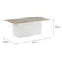 MESA DE JANTAR 2 M X 1,10 M FLOAT WOOD - BRANCO/FREIJÓ - Foto 2