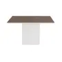 MESA DE JANTAR 1,35 M X 1,35 M FLOAT WOOD - BRANCO/FREIJÓ - Foto 1