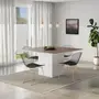 MESA DE JANTAR 1,35 M X 1,35 M FLOAT WOOD - BRANCO/FREIJÓ - Foto 3
