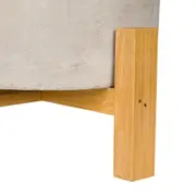 CACHEPÔ COM SUPORTE 18 CM BETON CROSS - KONKRET/PINUS NATURAL - Foto 4