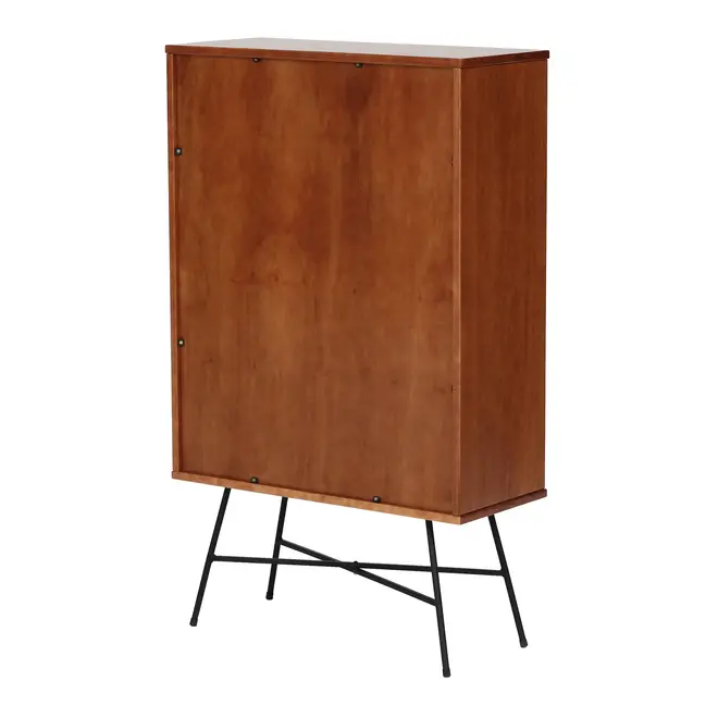 ESTANTE 70 CM X 1,17 M MID CENTURY - PRETO/NOZES - Foto 4