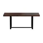MESA DE JANTAR 1,90 M X 92 CM NIARA - PRETO/NOZES RÚSTICO - Foto 1
