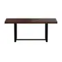 MESA DE JANTAR 1,90 M X 92 CM NIARA - PRETO/NOZES RÚSTICO - Foto 1