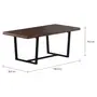 MESA DE JANTAR 1,90 M X 92 CM NIARA - PRETO/NOZES RÚSTICO - Foto 4