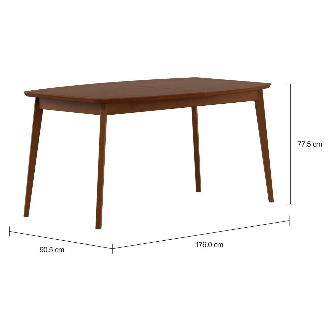 MESA DE JANTAR EXTENSÍVEL 1,36 M/1,76 M X 90 CM OREGON - NOZES - Foto 15