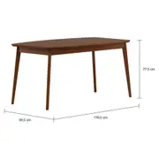 MESA DE JANTAR EXTENSÍVEL 1,36 M/1,76 M X 90 CM OREGON - NOZES - Foto 15