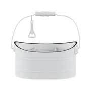 PORTA-GARRAFAS PARA 6 COM ABRIDOR ZAZA - BRANCO/PRETO - Foto 1