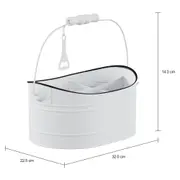 PORTA-GARRAFAS PARA 6 COM ABRIDOR ZAZA - BRANCO/PRETO - Foto 2