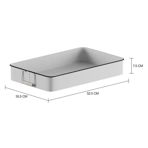 Imagem com medidas do produto BANDEJA 52 CM X 30 CM ZAZA