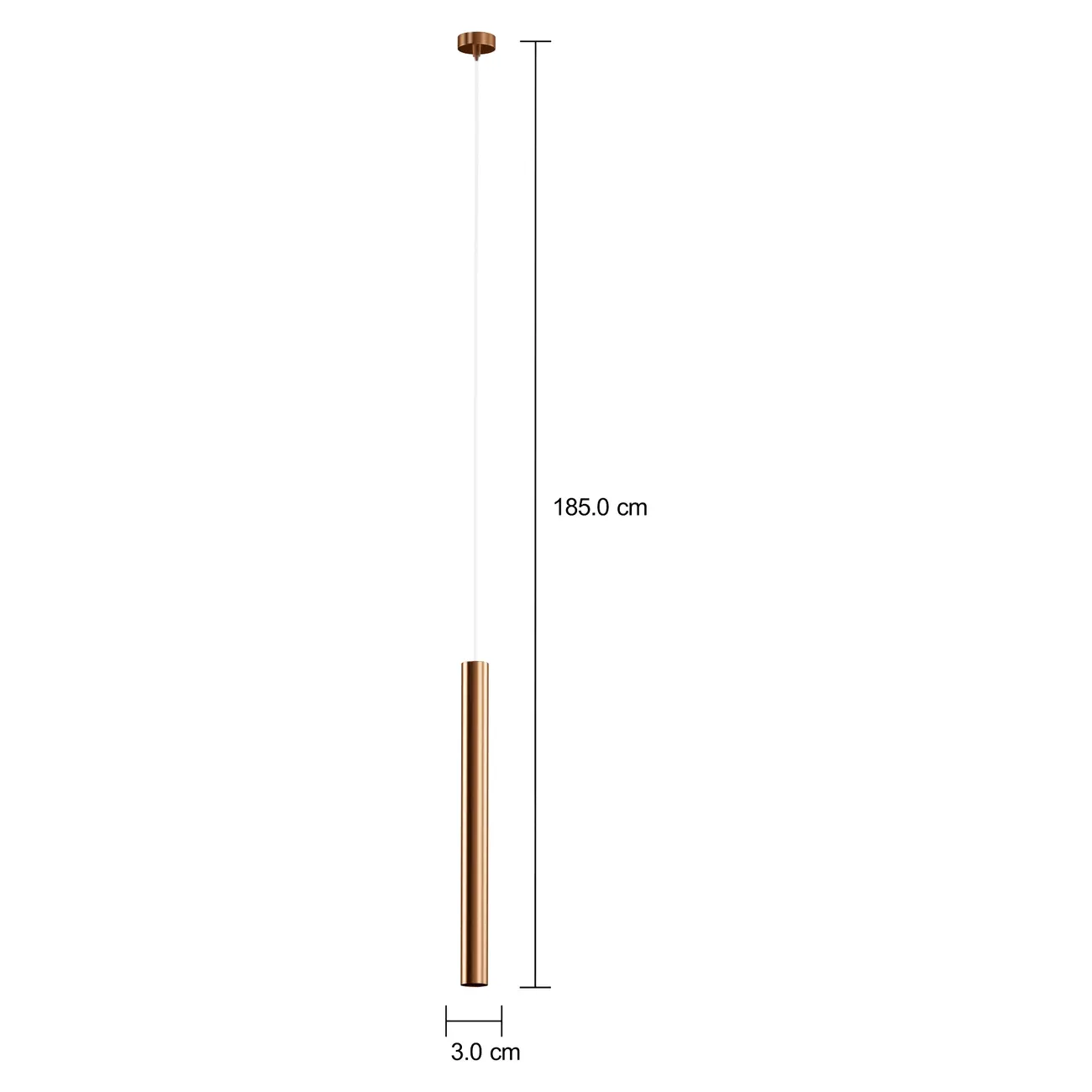 LUMINÁRIA DE TETO 35 CM TUBE - COBRE - Foto 2