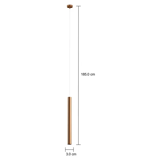 LUMINÁRIA DE TETO 35 CM TUBE - COBRE - Foto 2