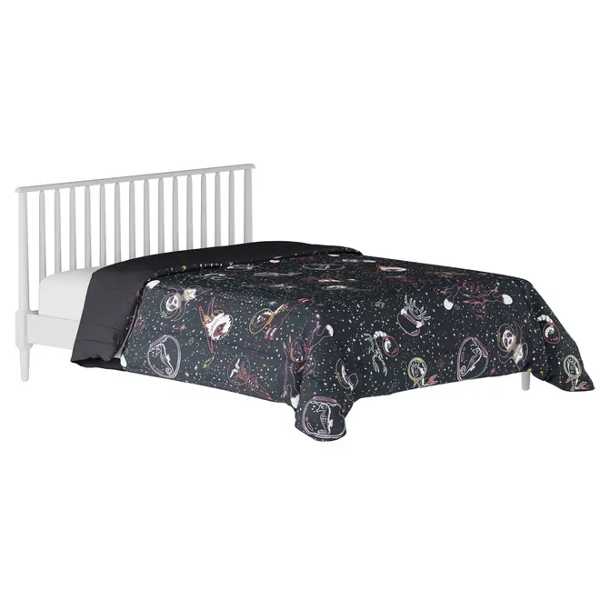 EDREDOM DE CASAL E QUEEN 2,40 M X 2,50 M ZOODIAC - CINZA/MULTICOR - Foto 2