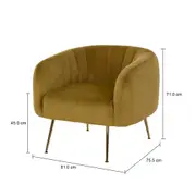 MARGARET POLTRONA - DOURADO/DOURADO - Foto 9