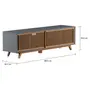 RACK 2 PORTAS DE CORRER 1,80 M X 45 CM ALINA - TAUARI/KONKRET - Foto 2
