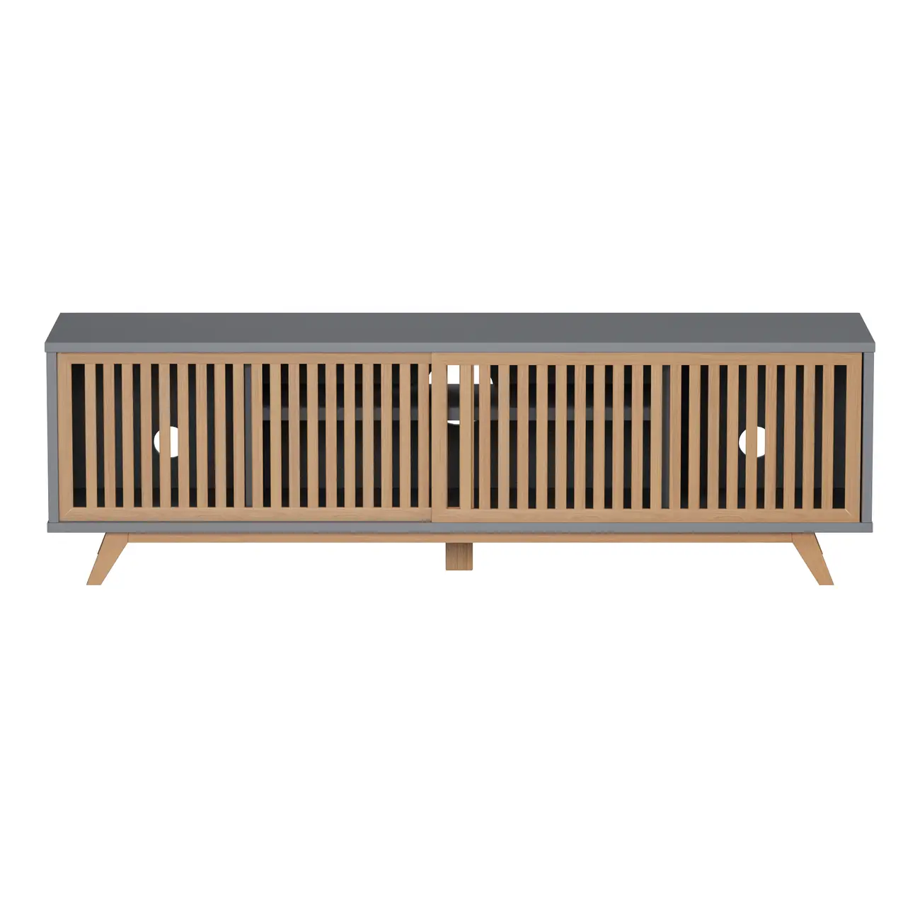 RACK 2 PORTAS DE CORRER 1,80 M X 45 CM ALINA - TAUARI/KONKRET - Foto 1
