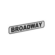 PLACA DECORATIVA 63 CM X 9 CM BROADWAY - BRANCO/PRETO - Foto 1