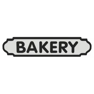 PLACA DECORATIVA 54 CM X 13 CM BAKERY
