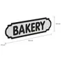 PLACA DECORATIVA 54 CM X 13 CM BAKERY - BEGE/PRETO - Foto 2