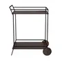 CARRINHO 69 CM X 46 CM JAHARI - PRETO/NOZES RÚSTICO - Foto 1