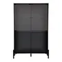 PRETO/INCOLOR - CRISTALEIRA 4 PORTAS 90 CM X 1,39 CM LINHAS