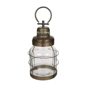 LANTERNA 33 CM VOYAGER JONES - OURO VELHO/INCOLOR - Foto 1