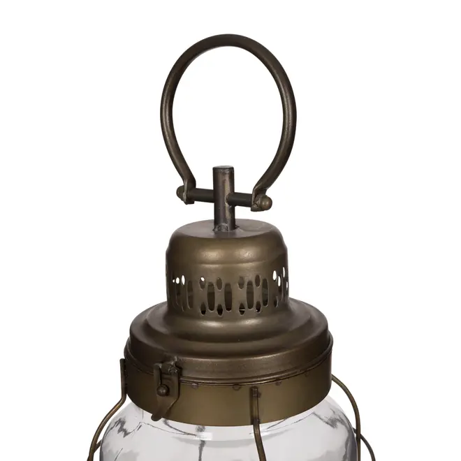 LANTERNA 33 CM VOYAGER JONES - OURO VELHO/INCOLOR - Foto 5