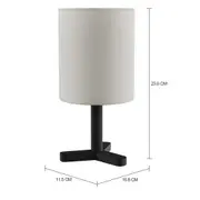 LUMINÁRIA DE MESA GARCITO - PRETO/NATURAL - Foto 2