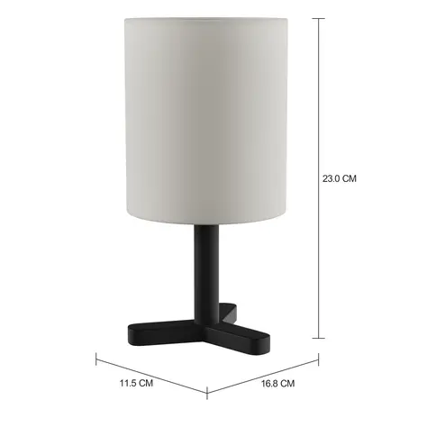 Imagem com medidas do produto LUMINÁRIA DE MESA GARCITO