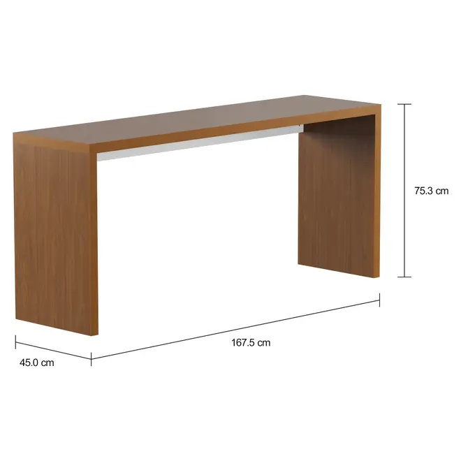 MESA DE ESCRITÓRIO 1,67 M X 45 CM FIND - FREIJÓ/BRANCO - Foto 2