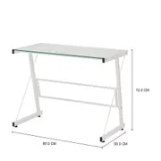 ESCRIVANINHA 89 CM X 50 CM DARBS - BRANCO/INCOLOR - Foto 4