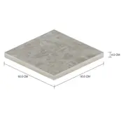 TAMPO DE MESA LATERAL 50 CM X 50 CM LINNEA BETON - KONKRET - Foto 2