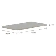 TAMPO DE MESA DE CENTRO 1,10 M X 60 CM LINNEA BETON - KONKRET - Foto 2