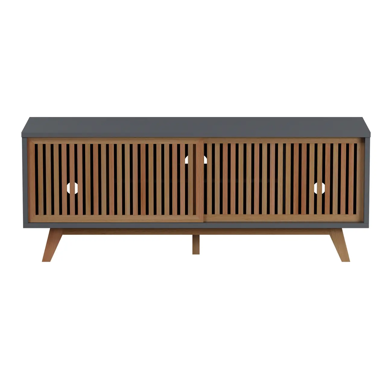 RACK 2 PORTAS DE CORRER 1,40 M X 45 CM ALINA - TAUARI/KONKRET - Foto 1