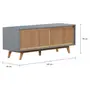 RACK 2 PORTAS DE CORRER 1,40 M X 45 CM ALINA - TAUARI/KONKRET - Foto 2