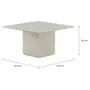 MESA DE JANTAR 1,35 M X 1,35 M FLOAT - OFF WHITE/OFF WHITE - Foto 2
