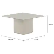 MESA DE JANTAR 1,35 M X 1,35 M FLOAT - OFF WHITE/OFF WHITE - Foto 2
