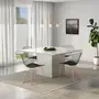 MESA DE JANTAR 1,35 M X 1,35 M FLOAT - OFF WHITE/OFF WHITE - Foto 3
