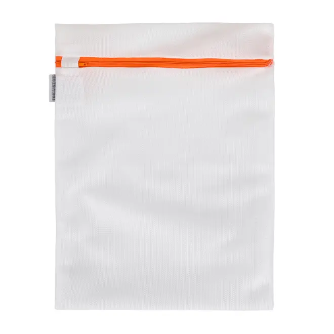 SACO PROTETOR PARA LAVAR ROUPA 33 CM X 26 CM SAFE - BRANCO/KORAL - Foto 1