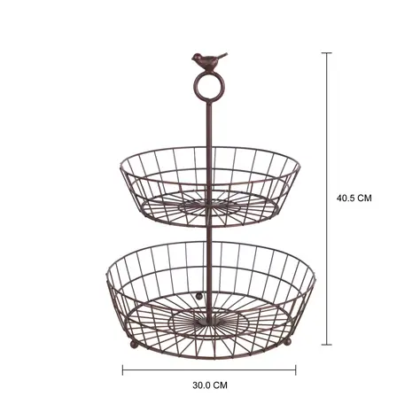 Imagem com medidas do produto FRUTEIRA DE MESA BARN SERENITY BIRD