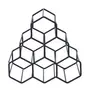 PRETO - PORTA-GARRAFAS PARA 6 STRUCTURE HEX