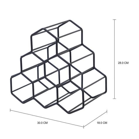 Imagem com medidas do produto PORTA-GARRAFAS PARA 6 STRUCTURE HEX
