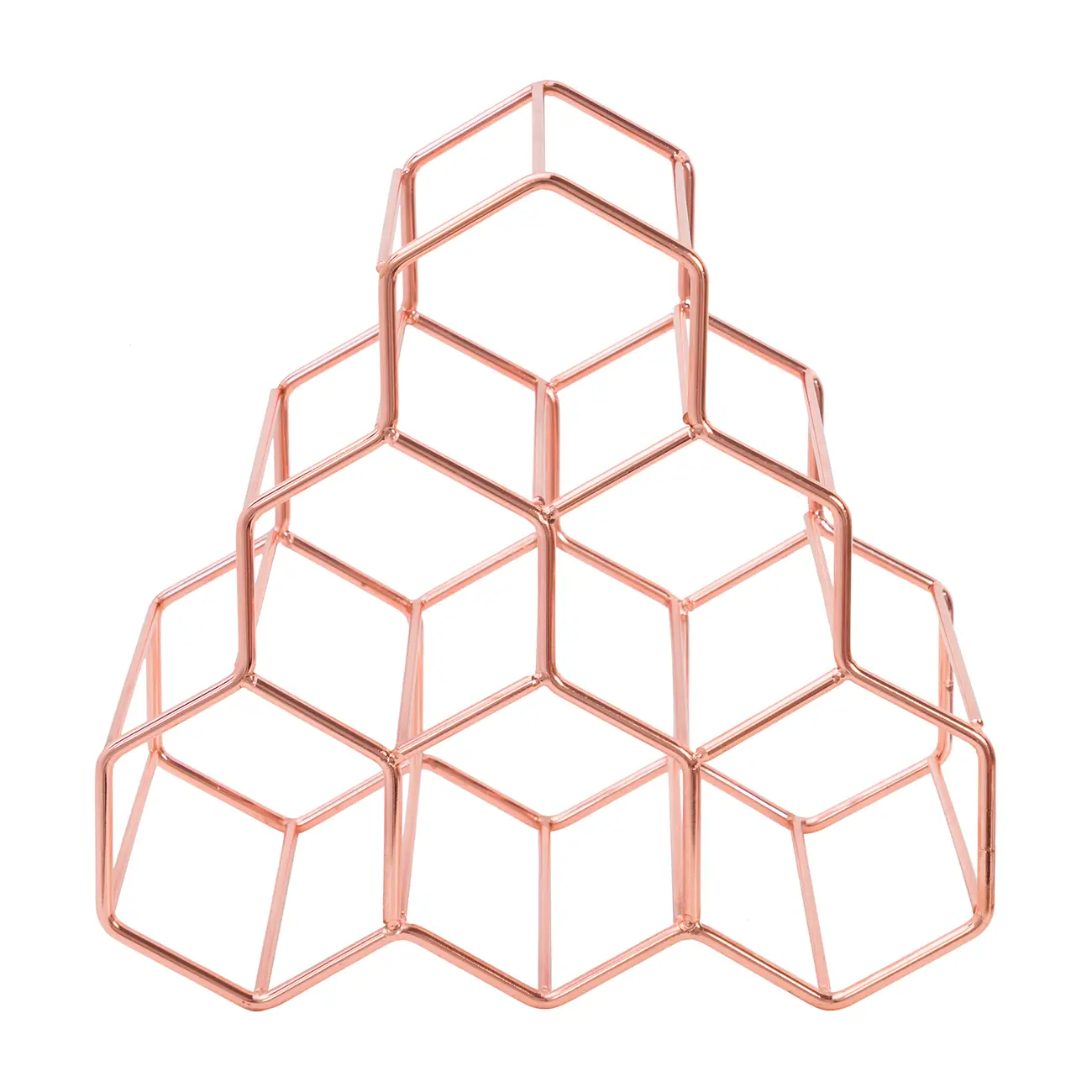 PORTA-GARRAFAS PARA 6 STRUCTURE HEX - COBRE - Foto 1