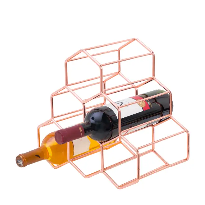 PORTA-GARRAFAS PARA 6 STRUCTURE HEX - COBRE - Foto 2
