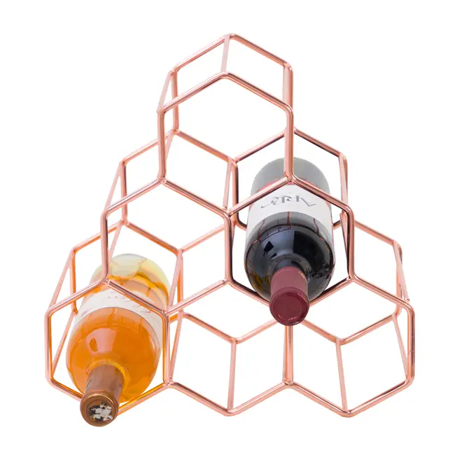 PORTA-GARRAFAS PARA 6 STRUCTURE HEX - COBRE - Foto 3