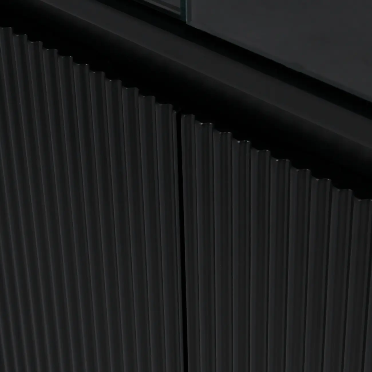 CRISTALEIRA 4 PORTAS 90X139 RIBS - PRETO/INCOLOR - Foto 13